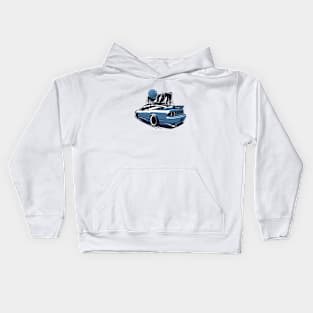 Blue S13 JDM Coupe Kids Hoodie